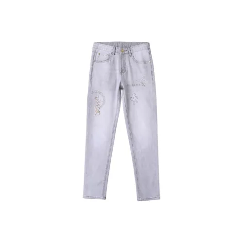 MH Light Gray Men's Jeans MH Светло-серые мужские джинсы