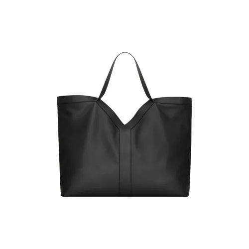 SAINT LAURENT Коровья кожа Тоут Сумка Сумка для покупок Сумка Большая Женская Черная