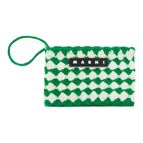 MARNI Ткань Вязаный Клатч Средний Женский Зеленый