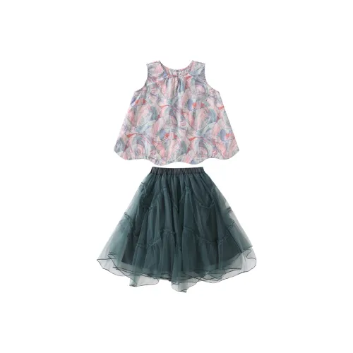 Детский комплект для детей 3-7 лет SpongeBob SquarePants с юбкой 2 предмета