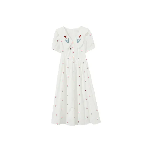 SIXUSICHOU Короткий рукав Платье Женское