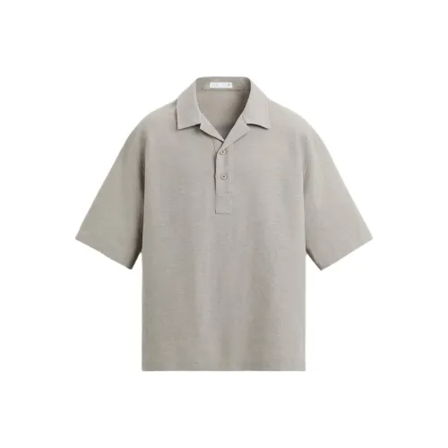 ZARA Polo для мужчин среднего серого цвета