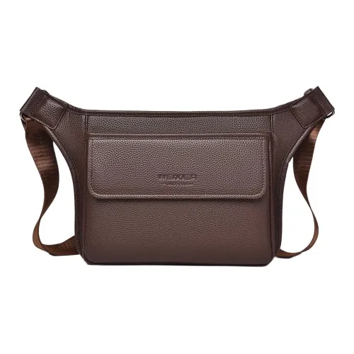 Boniu ПУ (полиуретан) Сумка через плечо Мужская Черная Коричневая