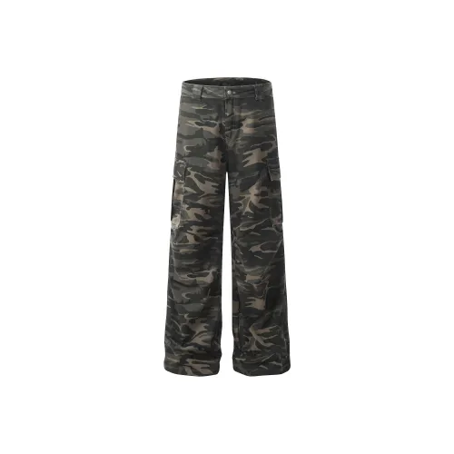 S3T5 Камуфляж Унисекс Брюки с карманами