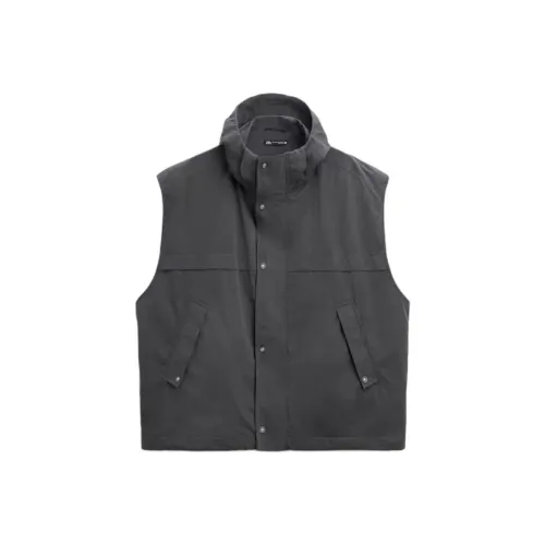 ZARA Темно-серый Мужской жилет