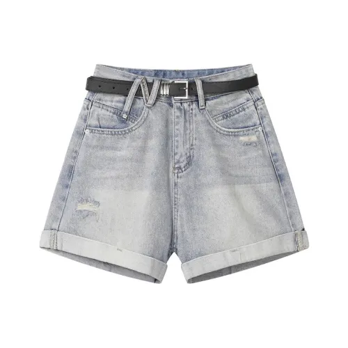 M MAICCO Светло-синий Унисекс Джинсовые шорты