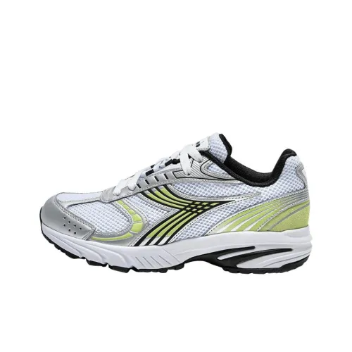 DIADORA Sao Ko 280 Беговые кроссовки Низкий топ Серебристый, Белый, Желтый Мужской