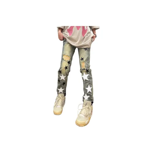 CIZA Винтажные синие унисекс джинсы