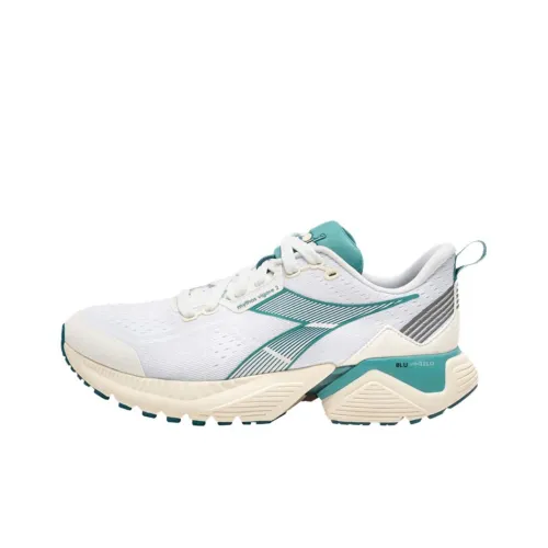 DIADORA Устойчивые к истиранию низкие беговые кроссовки женские Бежевый Белый Зеленый