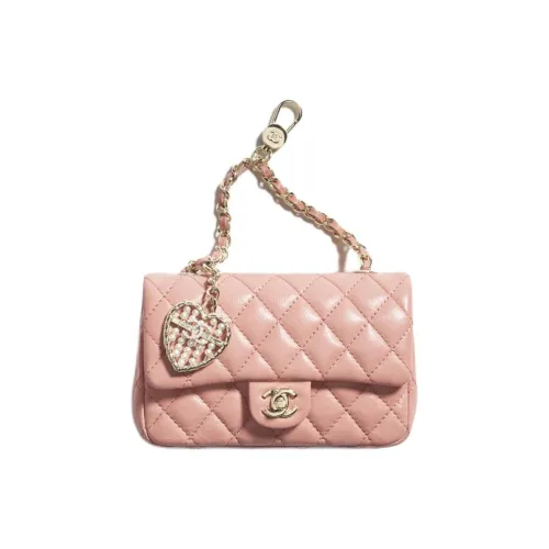 CHANEL Овчина Мелочь Кошелек Мини Женский Коралловый