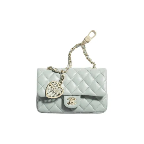 CHANEL Sheepskin Coin Wallet Mini Women's Light Green CHANEL Овчина Кошелек с монетами Мини Женский Светло-зеленый