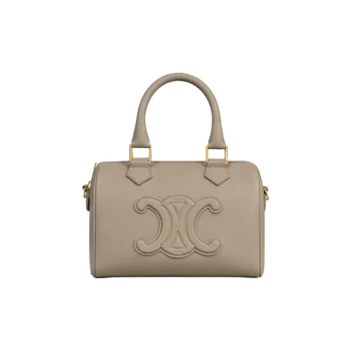 CELINE Телячья кожа Бостонская сумка Сумка Женская Тауповая