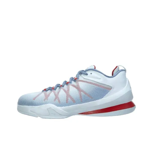 Jordan CP3 8 Устойчивый к истиранию Низкий Топ Детские Баскетбольные Кроссовки Белый Красный Подростки