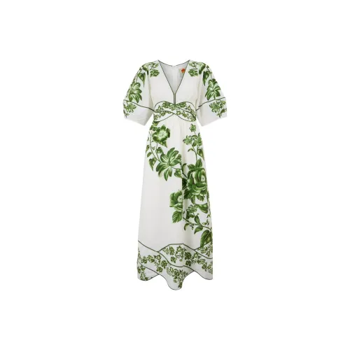 FARM Rio Короткий рукав Платье Женское Зеленое