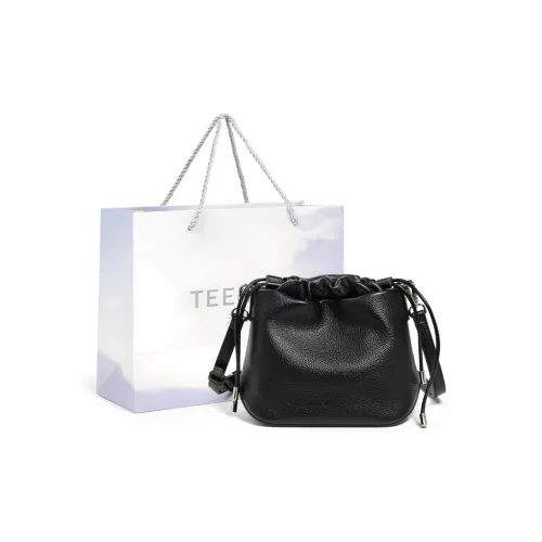 teenmix Сумка через плечо из коровьей кожи с синтетической кожей женская черная экрю