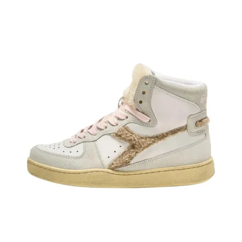 DIADORA Mi Basket Устойчивые к истиранию Высокие Кроссовки для скейтбординга Женские Белые Серые