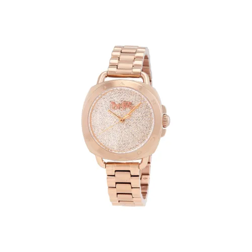 COACH Женские часы Кварцевый механизм корпус из нержавеющей стали ремешок 34 мм розовое золото циферблат часов