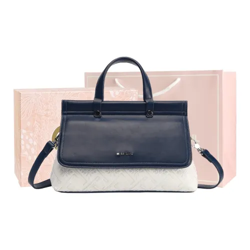 MISS GAIL Синтетическая кожа Сумка Стандартная Женская Белая и Синяя
