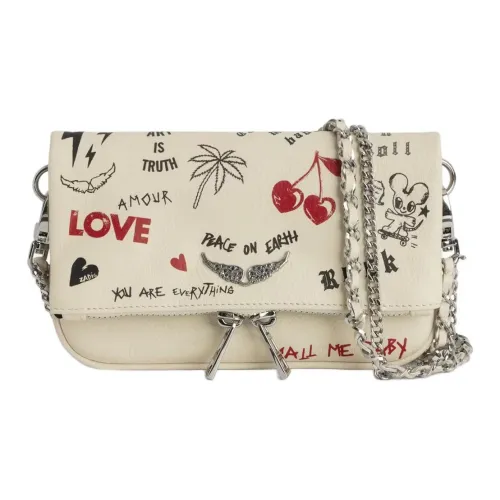 Zadig Voltaire Телячья кожа Сумка через плечо Мини Женская Белая