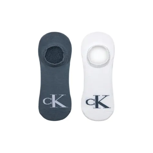 Calvin Klein 2 пачки синих + белых мужских носков без видимого края