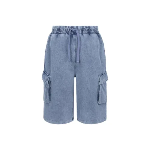 GUESS Средне-голубые унисекс повседневные шорты