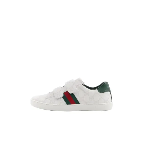 GUCCI Ace Low Топ Детские Скейтбординги Белый Детский