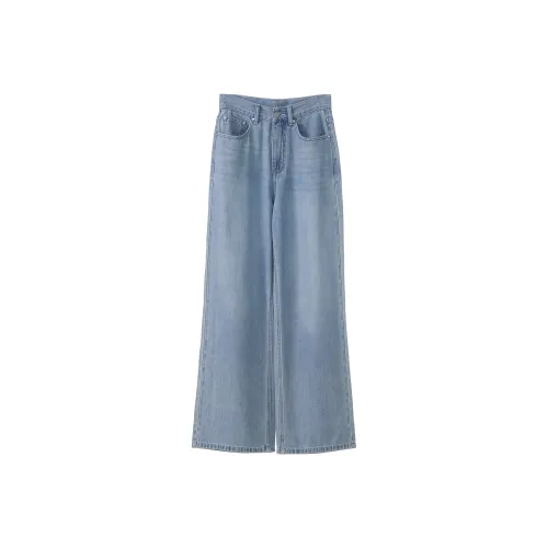 Fstudio Лето Korean Минималистский стиль Pure Cotton Универсальный Повседневный Джинсы Женские