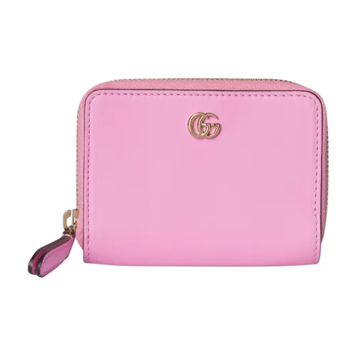 GUCCI GG Marmont Кожа Кошелек Мини Женский Розовый