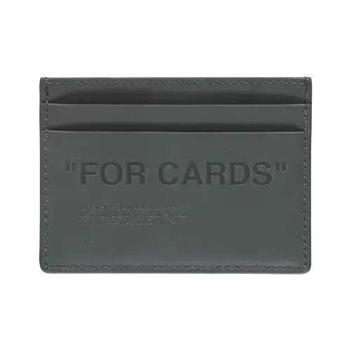 Off Белый Кожа Картхолдер Мужской Серый Белый