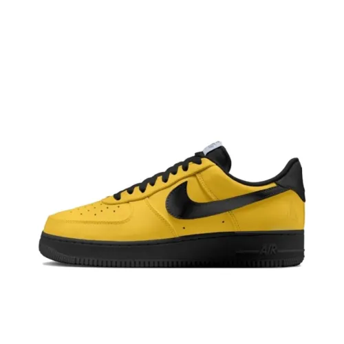 Nike Air Force 1 Устойчивые к истиранию Низкие Кроссовки для скейтбординга Унисекс Желто-черные