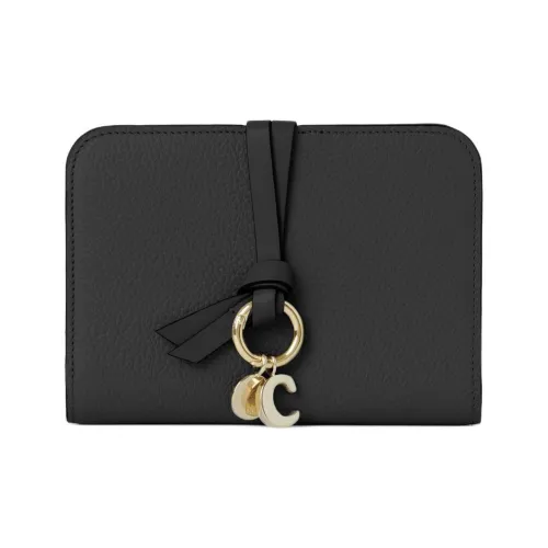Chloe Alphabet Телячья кожа Кошелек Женские Черный