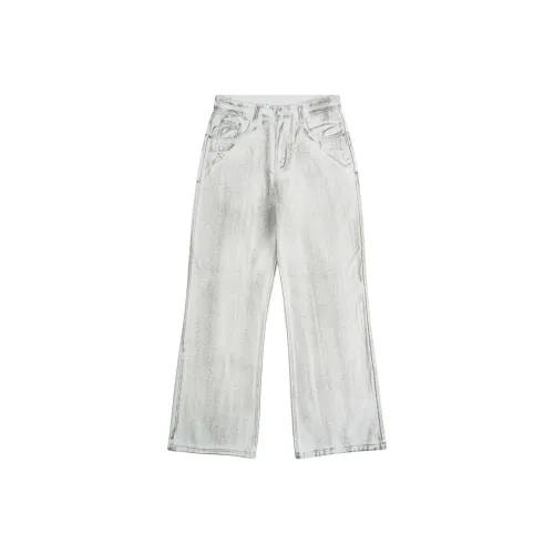 TONGXIANSEN Белый Грязный Мужские Джинсы