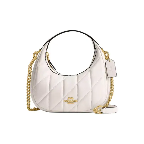 COACH Овчина Сумка с цепочкой Сумка на одно плечо Мини Женская Мел Белый
