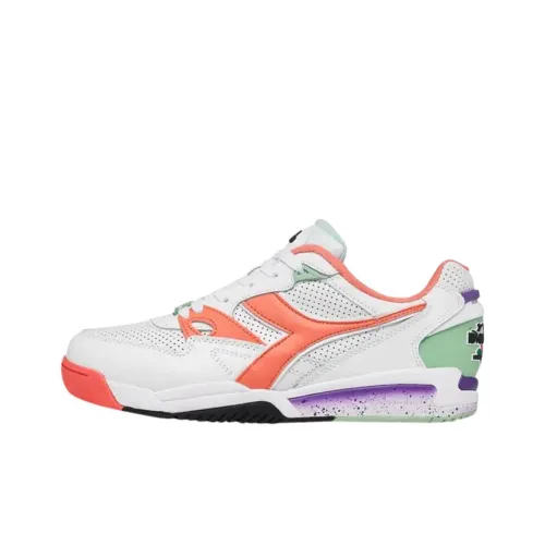 DIADORA Rebound Ace Износостойкие Низкие Беговые Кроссовки Мужские Белый Оранжевый Зеленый