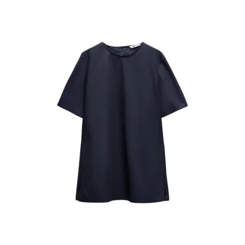 ZARA ZW Series Морской синий Женские футболки