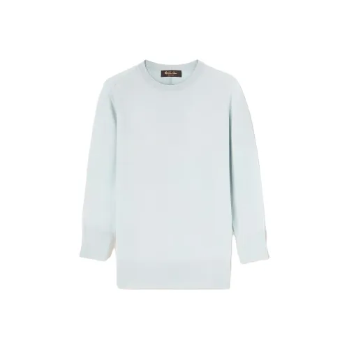 Loro Piana FW23 Piuma Круглый вырез Свитер Женский Светло-зеленый