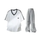 Белый+Серый [Брюки]