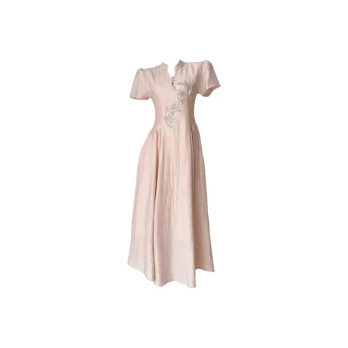 FINDSME GAGA Короткий рукав Платье Женское