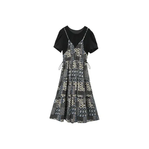 A paradise for awakening Короткий рукав Платье Женское