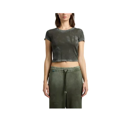 COTTON CITIZEN Винтажный Серый Зеленый Женские T-рубашки