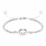 Маленький цветок, кошка, серый шнур