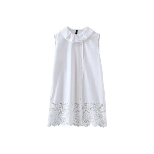 OUNIXUE Белые Женские Рубашки