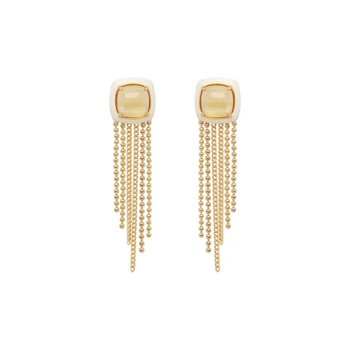 Fellala Серьги с искусственным кристаллом женские оранжевые