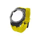 GA-2100-Керамика Черный корпус + Желтый ремешок