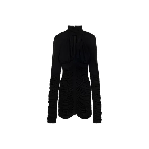 Blumarine Черное Женское Длинное Платье с Рукавами