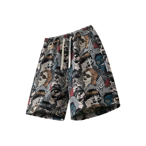 WHELVE Вышивка Фигурка Унисекс Повседневные шорты