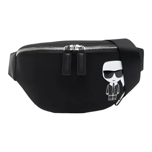 KARL LAGERFELD Полиамид с кожаными вставками кошелька средний мужской черный