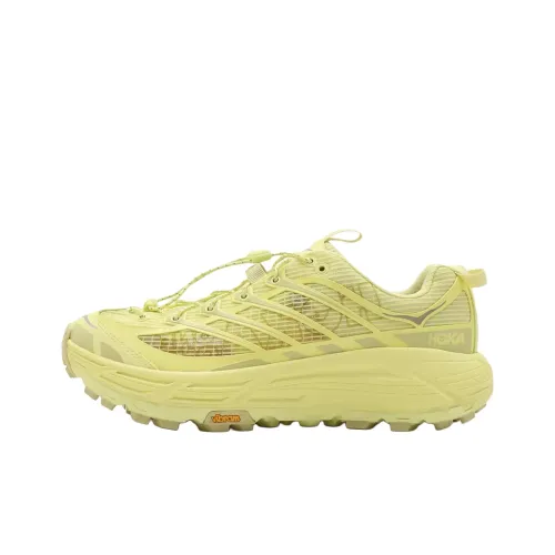 HOKA ONE ONE Mafate Three 2 Устойчивый к истиранию Низкий Топ Повседневные Беговые кроссовки Унисекс Желтый