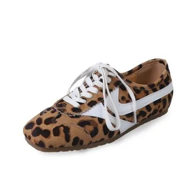 Su Yanjiao Устойчивый к истиранию Дышащий Низкий Топ Casual Женский Леопардовый принт