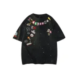 100% cotton Gypsophila Tie-Dye Black